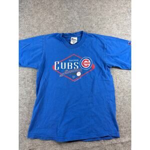 VTG 90s Chicago Cubs MLB Pro Layer Shirt Youth 14/15 Blue Baseball Sportswear